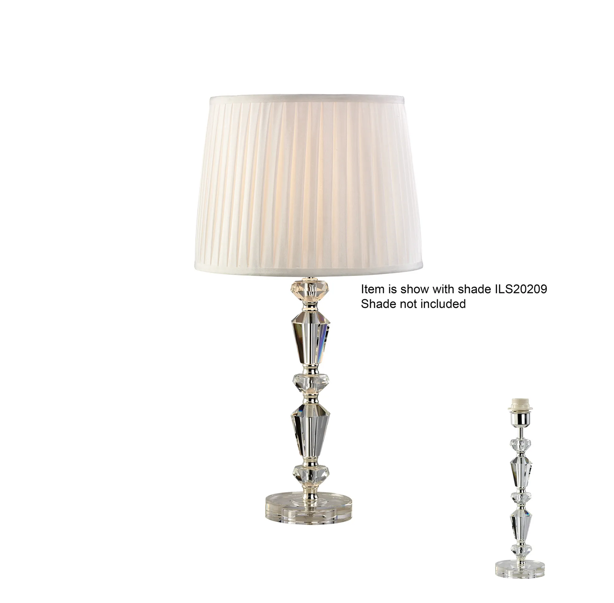 Renee Crystal Table Lamps Diyas Base Only Lamps